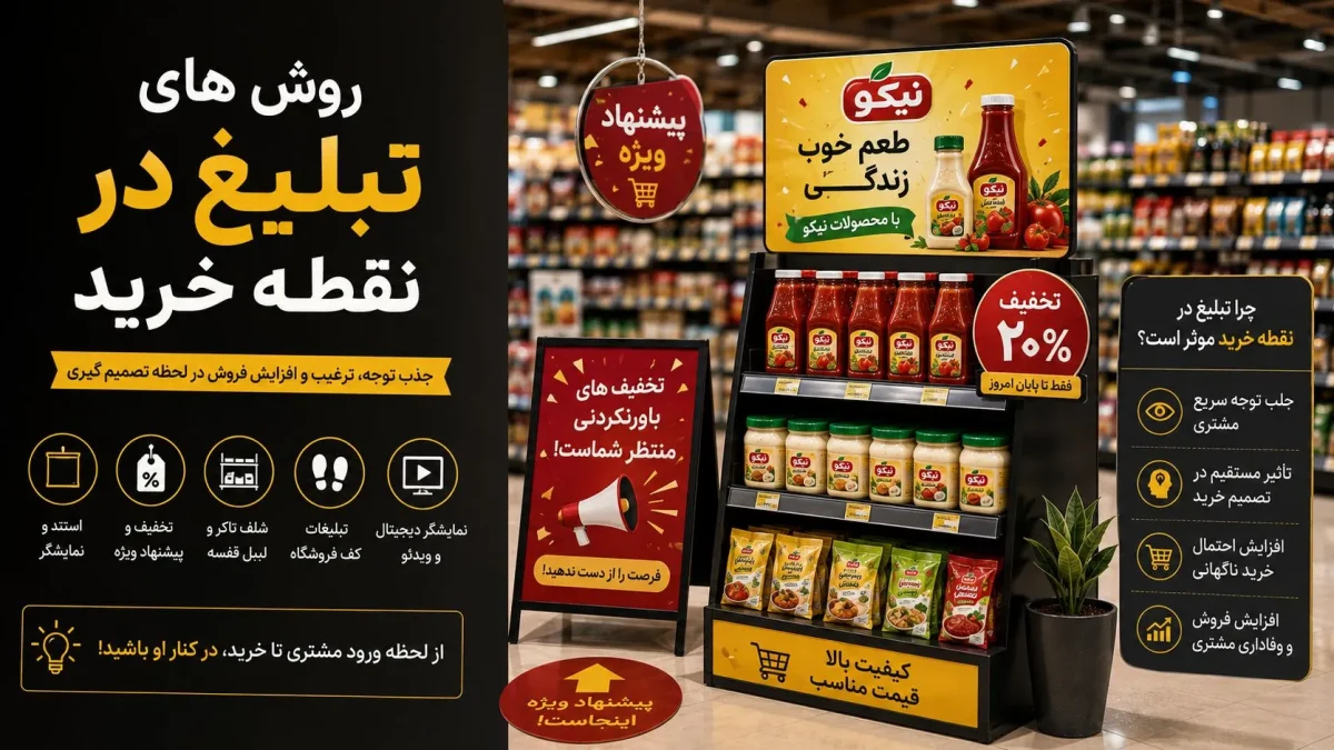 روشهای تبلیغ در نقطه خرید؛ راهنمای کامل جذب مشتری و فروش