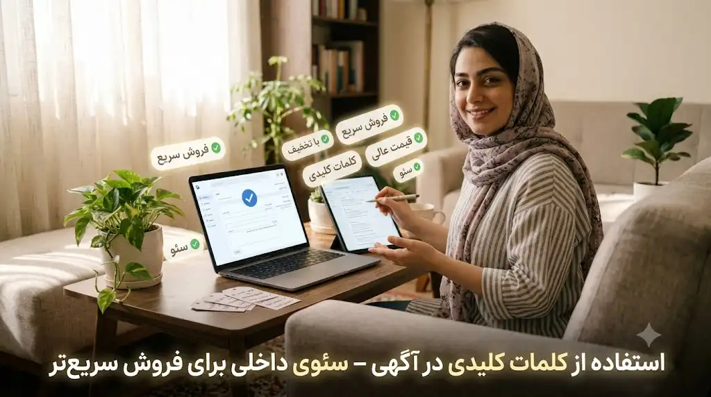 استفاده از کلمات کلیدی در آگهی؛ راهنمای سئوی داخلی برای فروش سریع‌تر