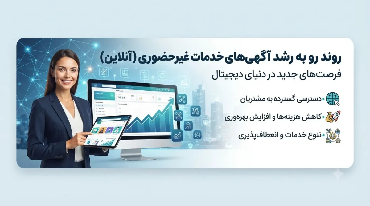 روند رو به رشد آگهی‌های خدمات غیرحضوری (آنلاین)