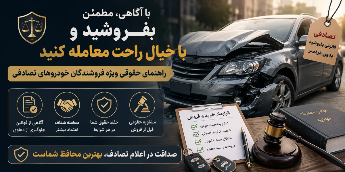 راهنمای حقوقی برای فروشندگان خودروهای تصادفی