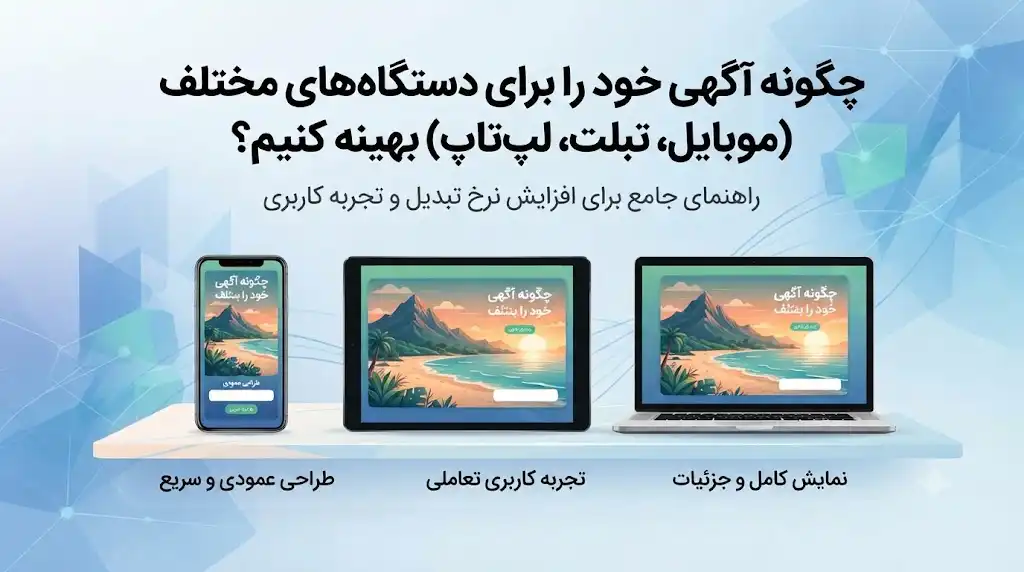 چگونه آگهی خود را برای دستگاه‌های مختلف (موبایل، تبلت، لپ‌تاپ) بهینه کنیم؟