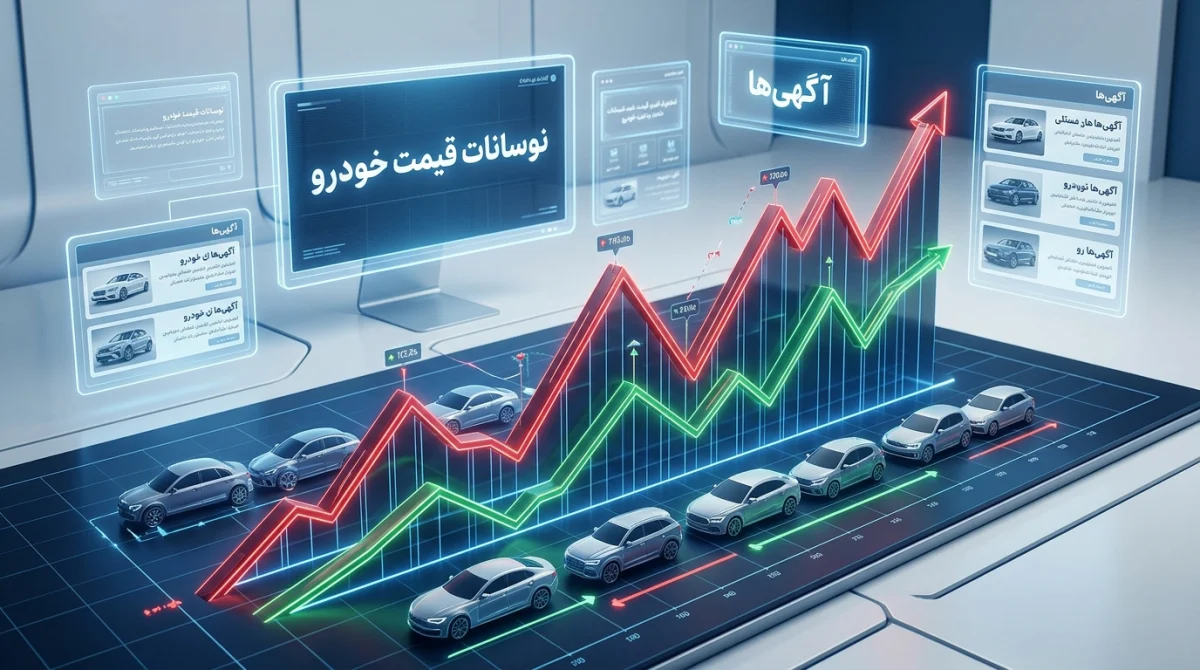 نوسانات قیمت خودرو در ۶ ماه گذشته؛ تحلیل آگهیها