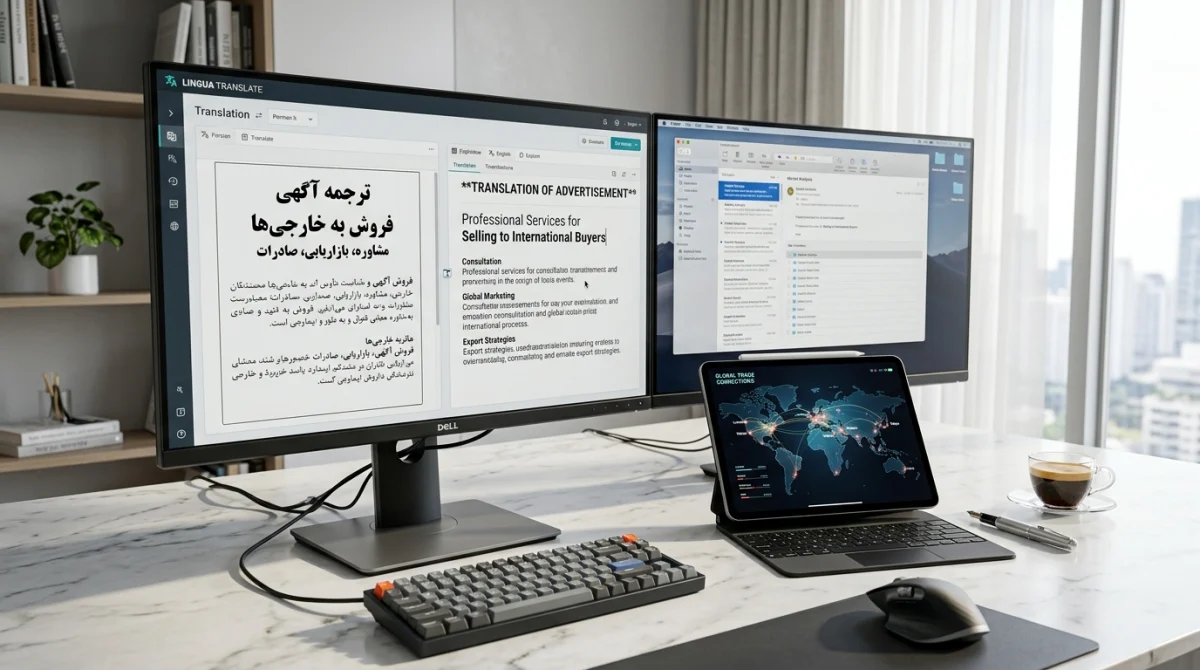 ترجمه آگهی به زبان انگلیسی برای فروش به خارجیها