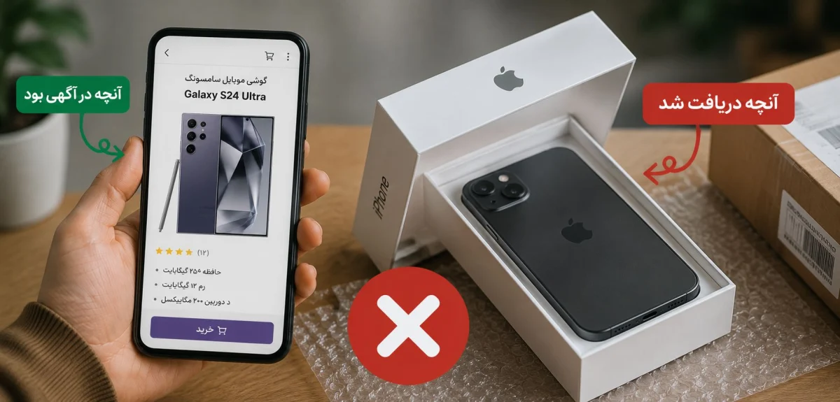 حقوق خریدار در صورت عدم تطابق کالا با آگهی
