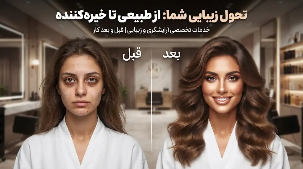 آگهی خدمات آرایشگری و زیبایی؛ اهمیت نمایش قبل و بعد کار برای جذب مشتری بیشتر