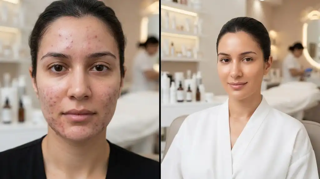 نمونه کار قبل و بعد آرایشگری