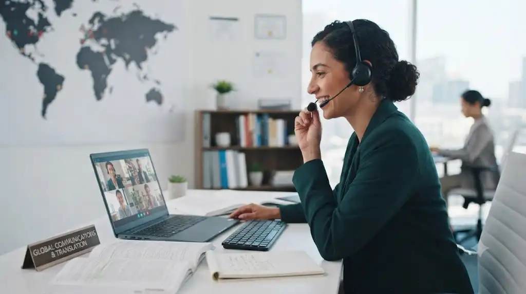 مترجم در حال ویرایش و ترجمه اسناد تخصصی